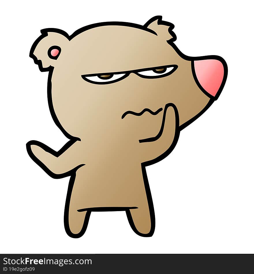 angry bear cartoon. angry bear cartoon