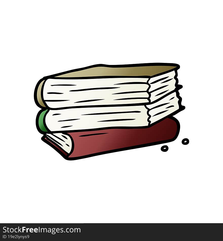 cartoon stack of books. cartoon stack of books