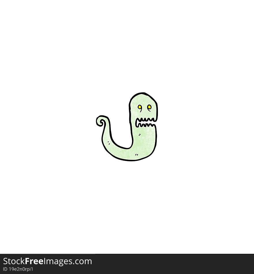 cartoon green ghost