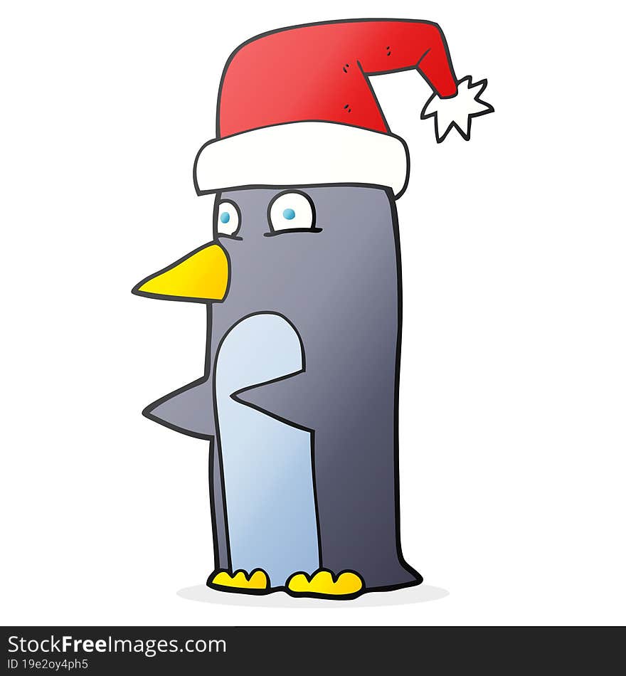 cartoon christmas penguin