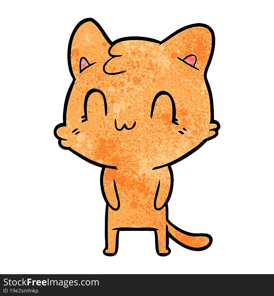 cartoon happy cat. cartoon happy cat