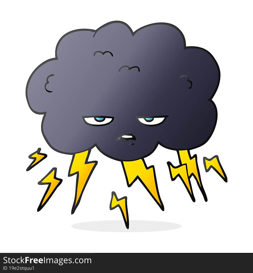 cartoon thundercloud