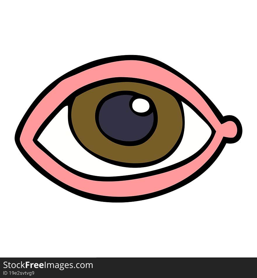 cartoon doodle human eye