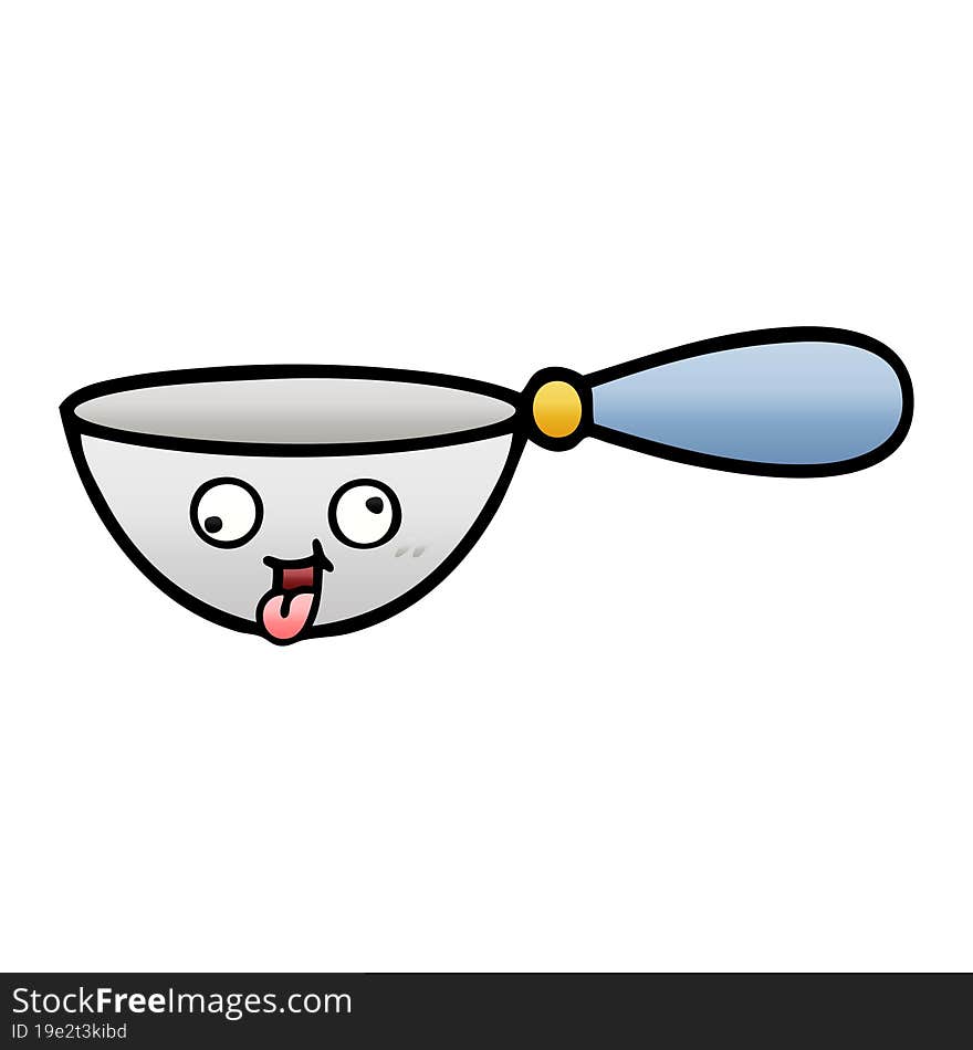 gradient shaded cartoon measuring spoon