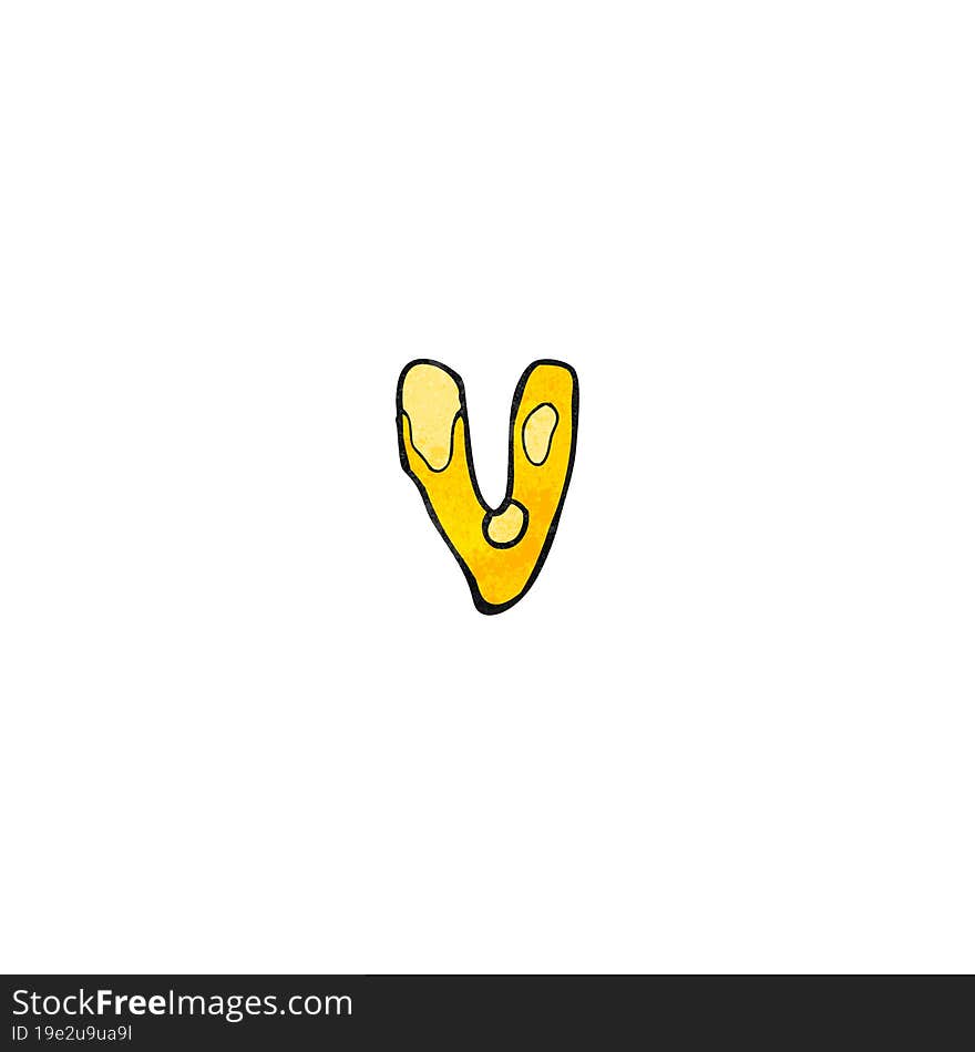 child\'s drawing of the letter v