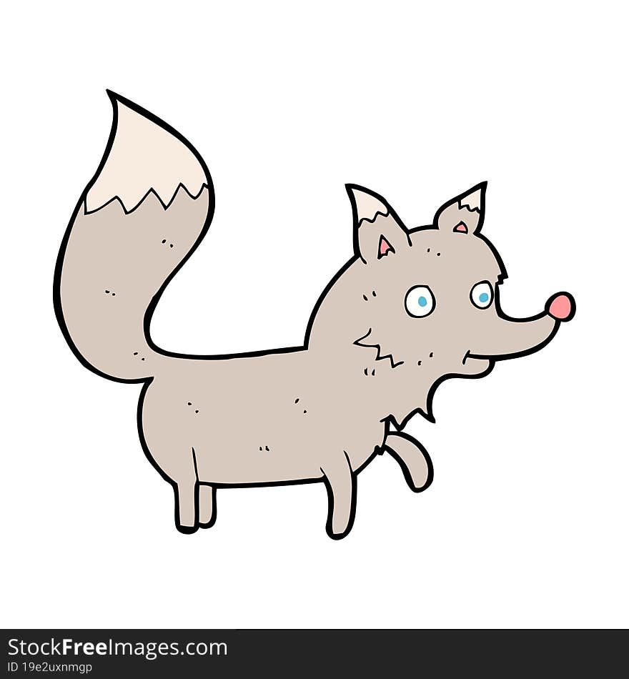 cartoon wolf cub