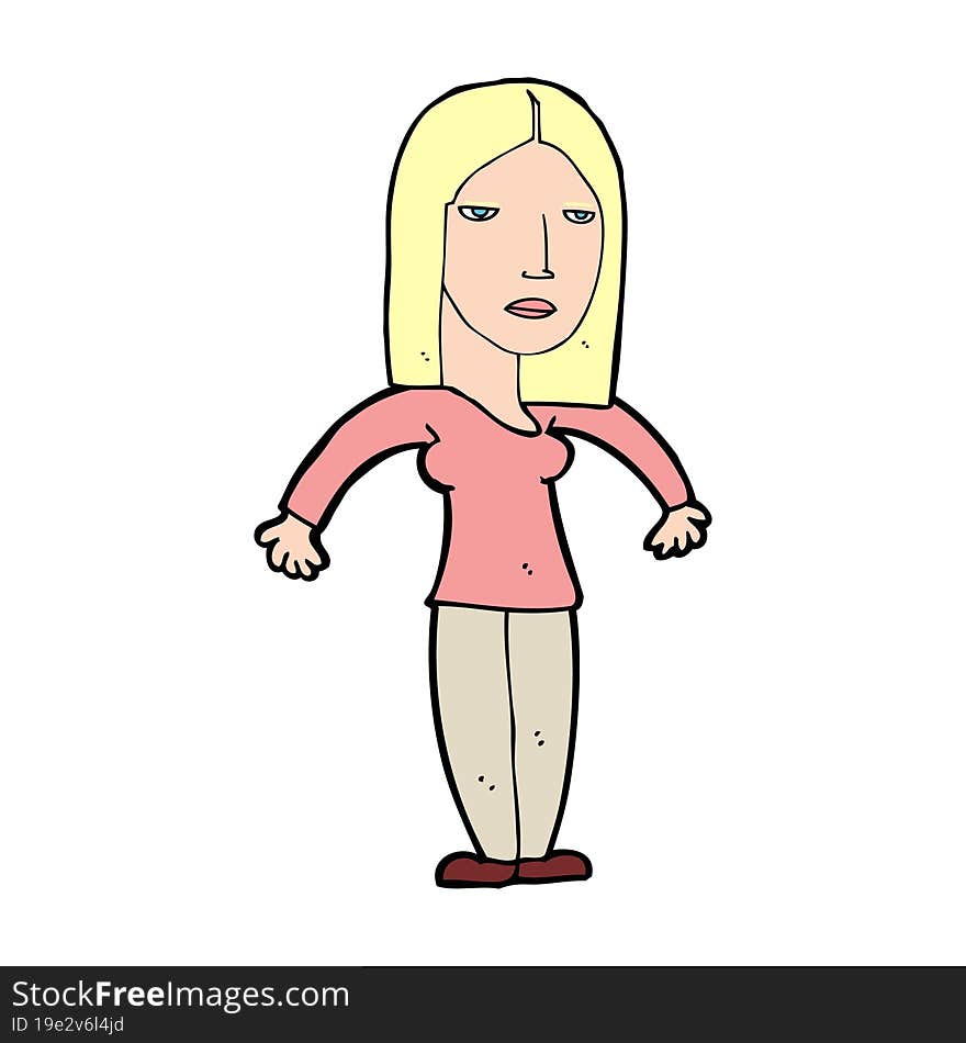 cartoon annoyed woman