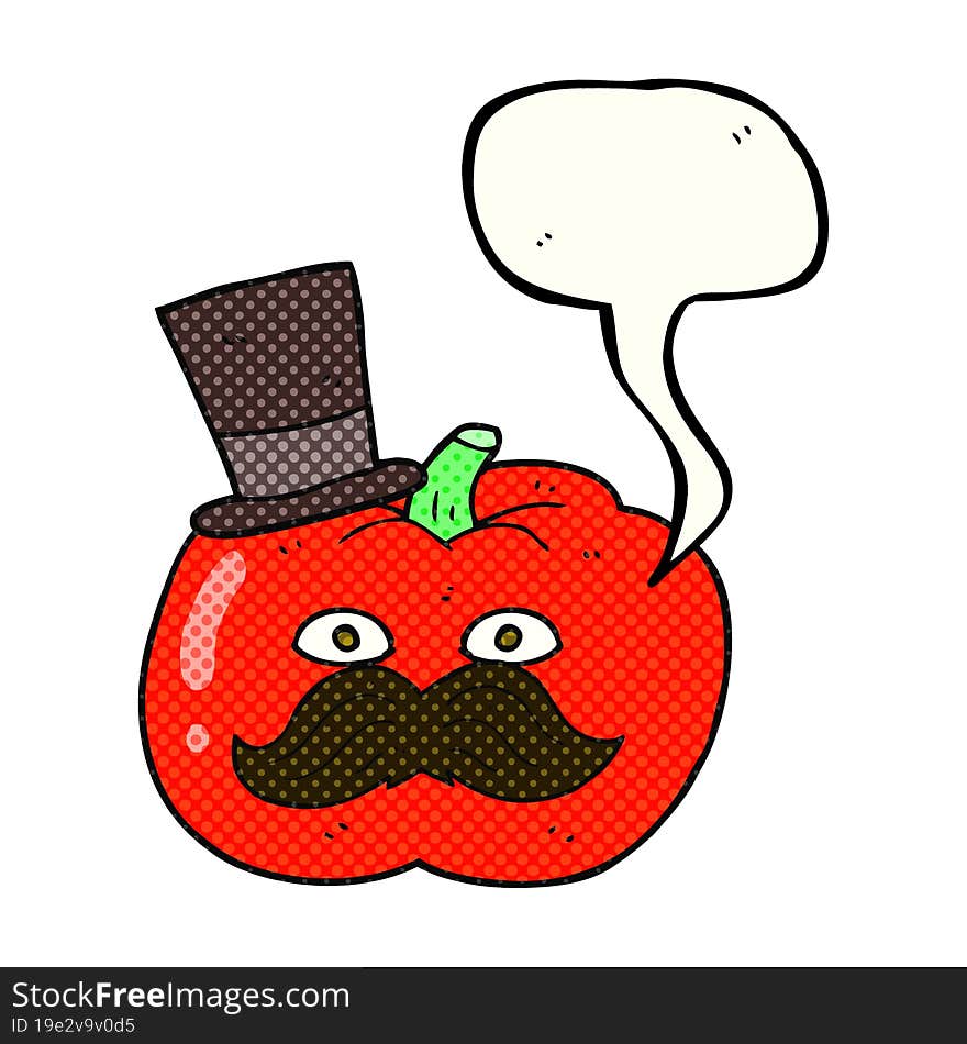 comic book speech bubble cartoon posh tomato