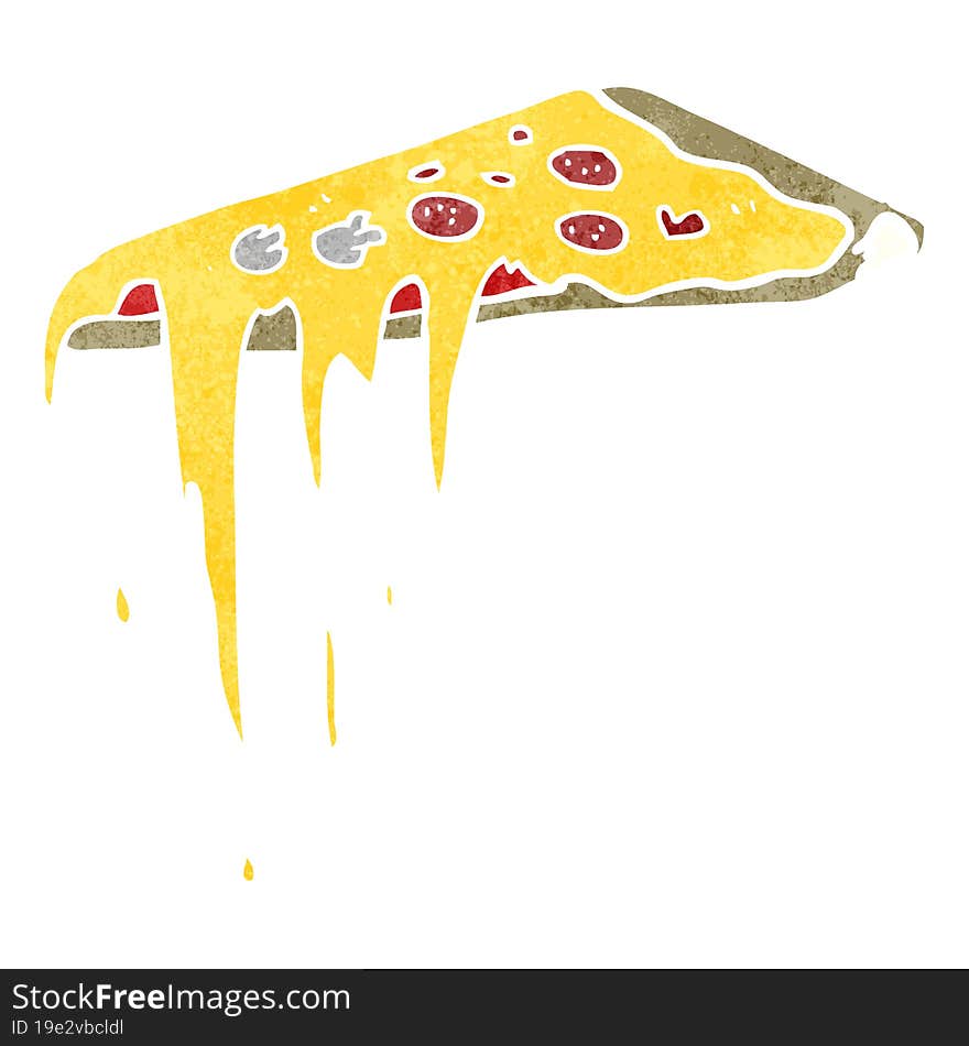 retro cartoon pizza