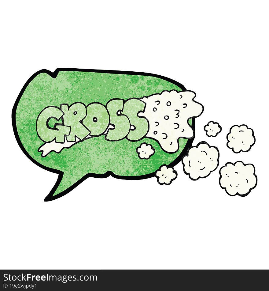 Gross Texture Speech Bubble Cartoon