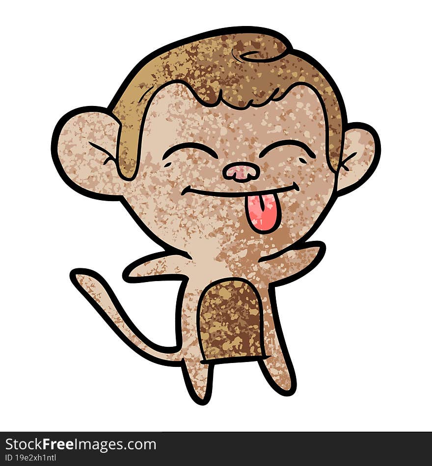 funny cartoon monkey. funny cartoon monkey