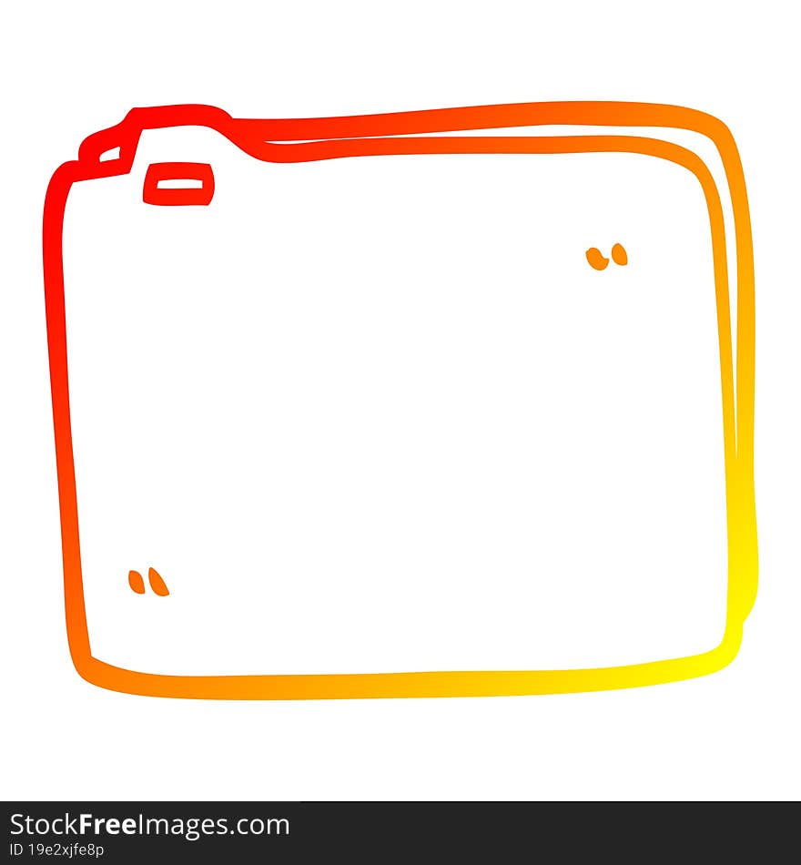 Warm Gradient Line Drawing Cartoon Paper File