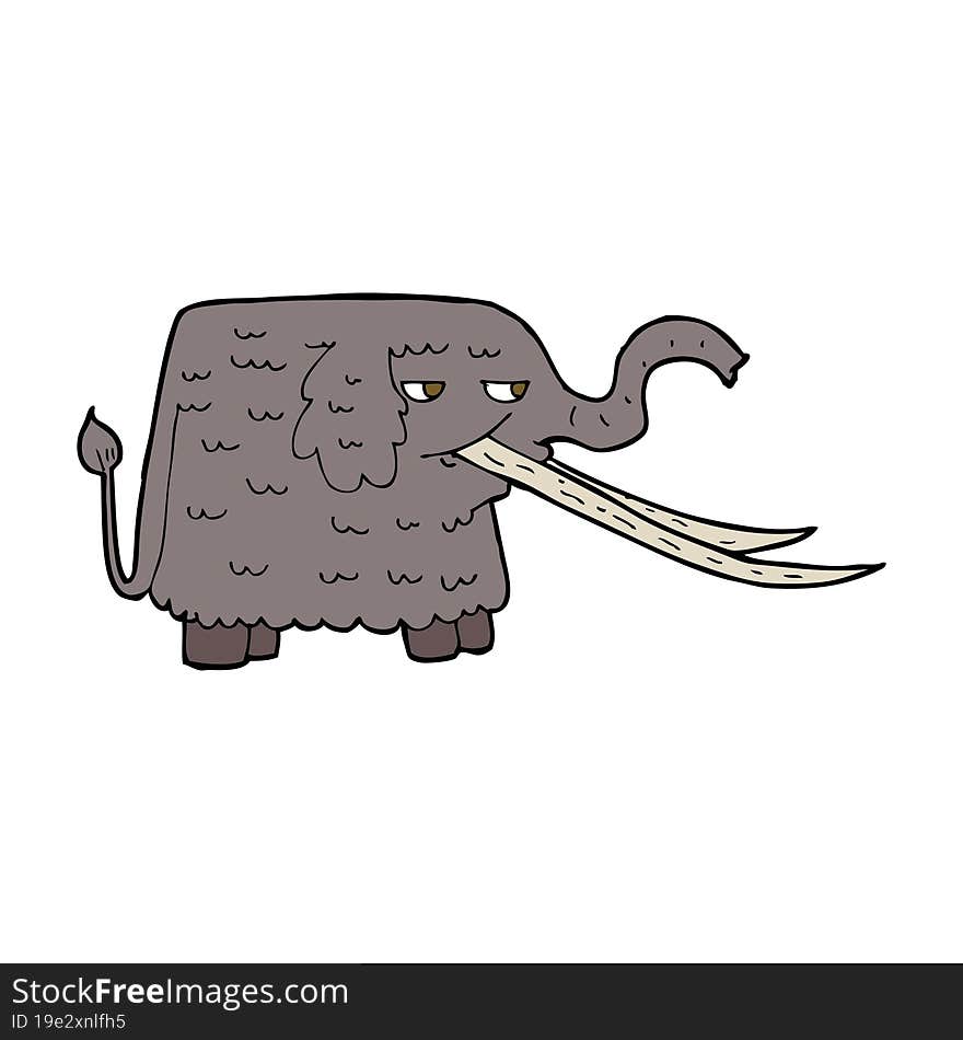 cartoon woolly mammoth