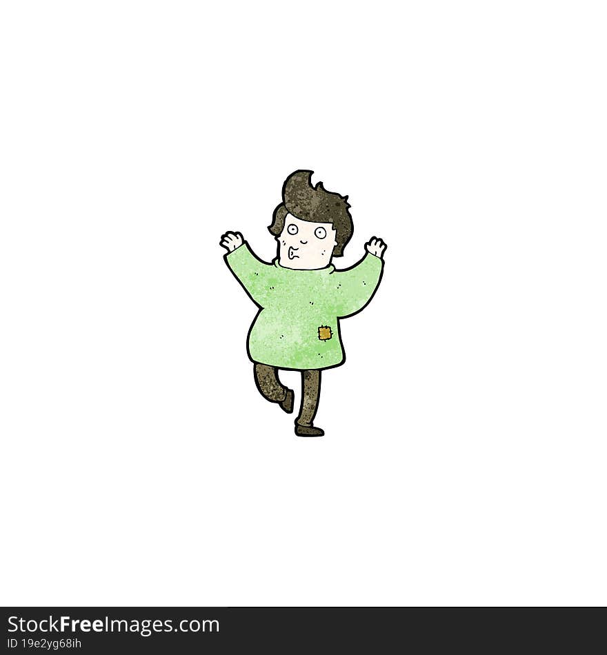 cartoon dancing man