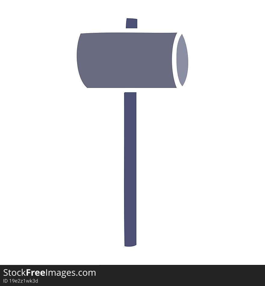 hand drawn cartoon doodle of a mallet