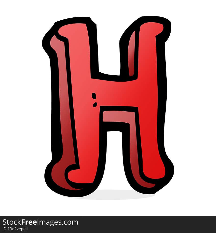 Cartoon Letter H