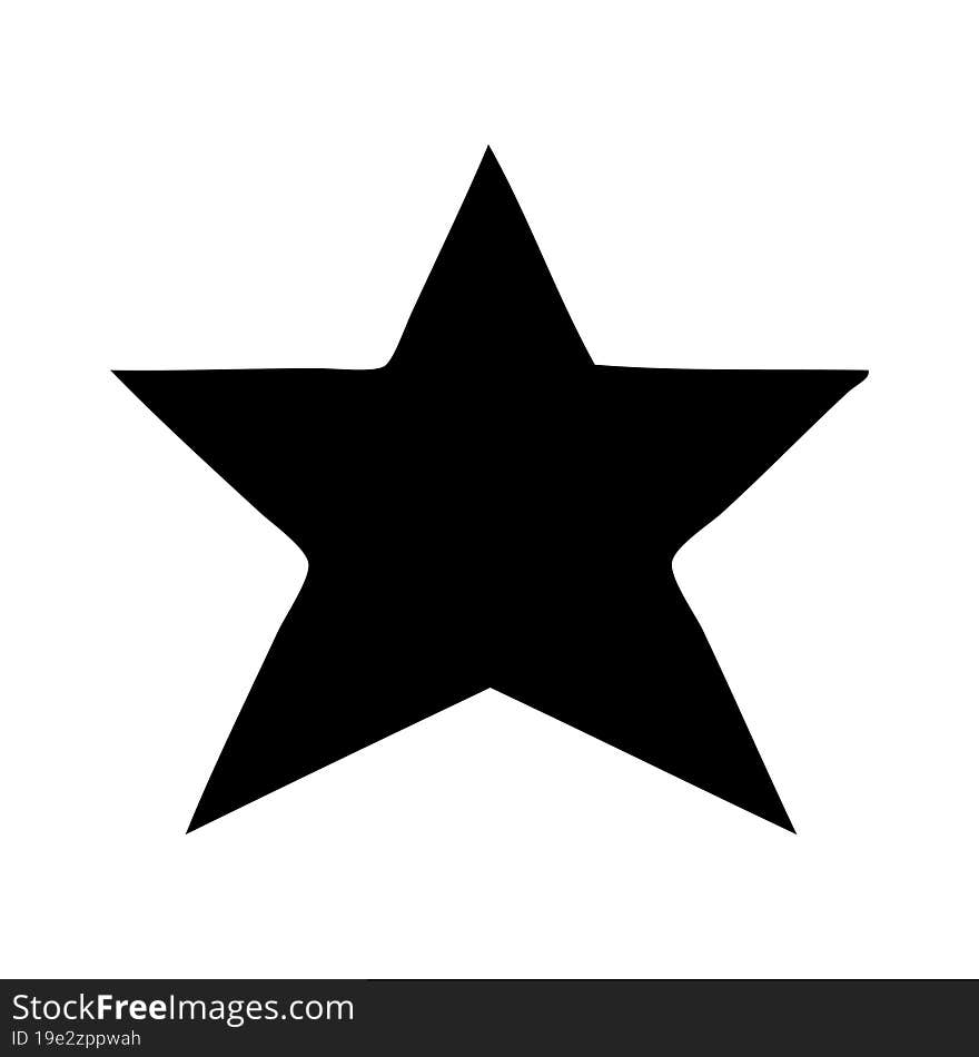 flat symbol gold star