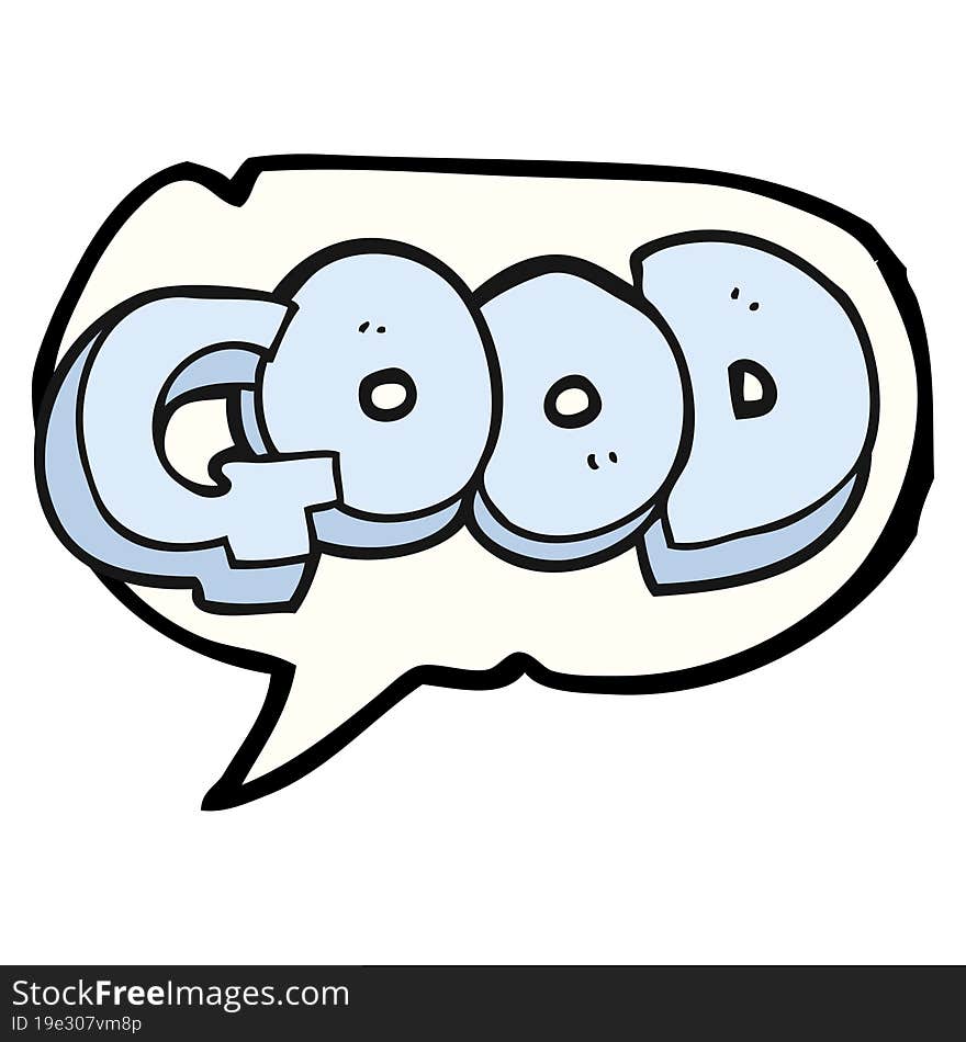 speech bubble cartoon Good symbol