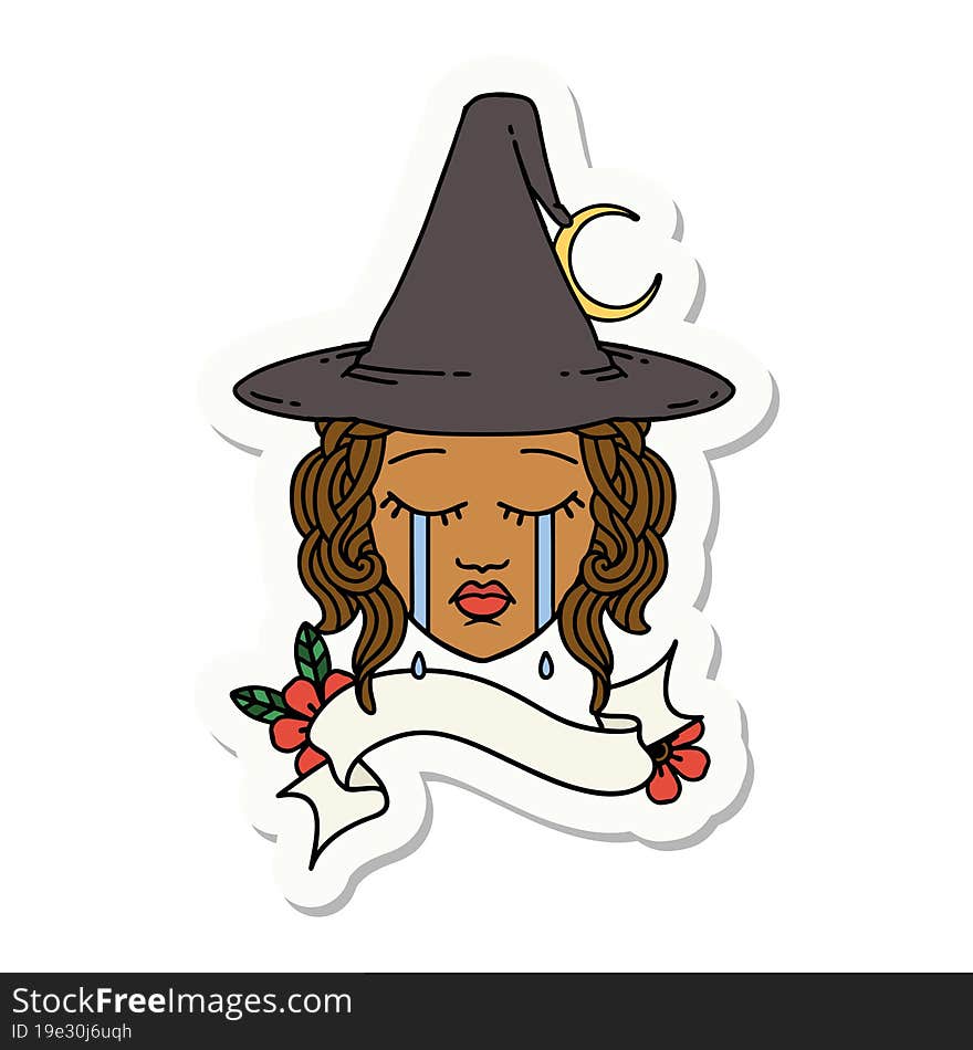 Human Witch Character Face Sticker