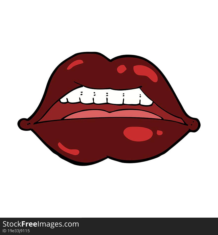 cartoon sexy halloween lips symbol