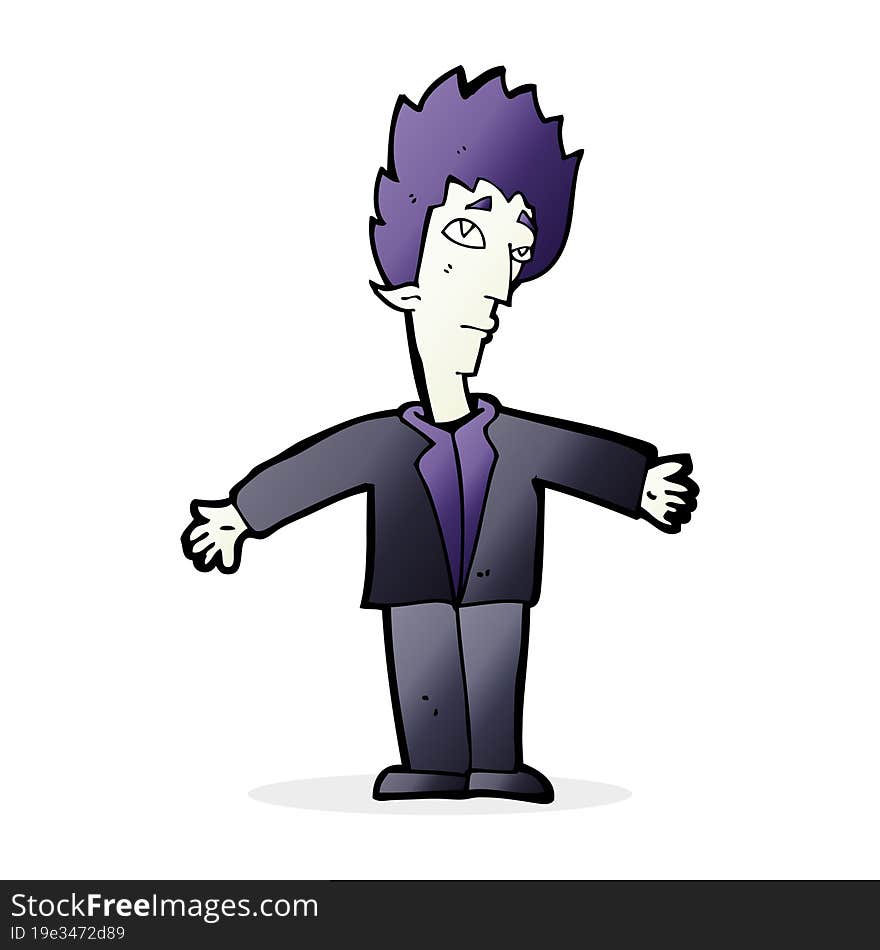 Cartoon Vampire Man