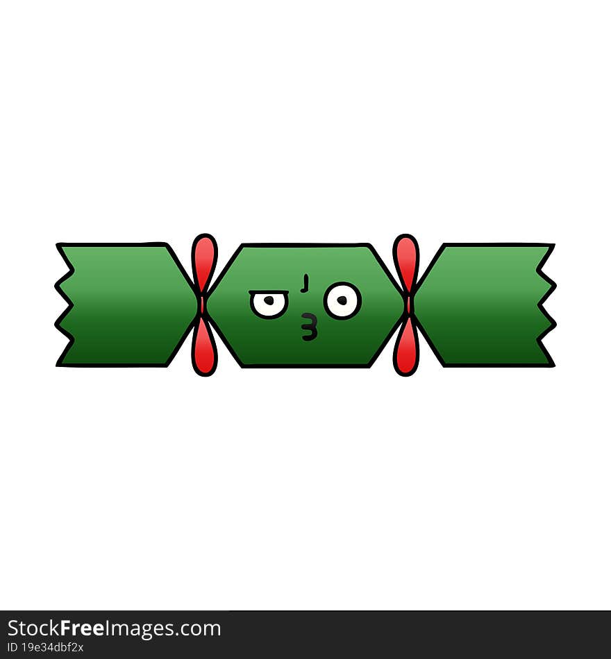 Gradient Shaded Cartoon Christmas Cracker