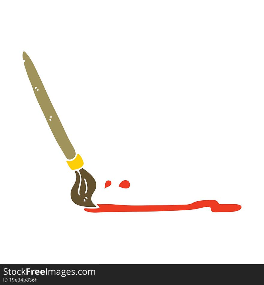 flat color style cartoon paintbrush