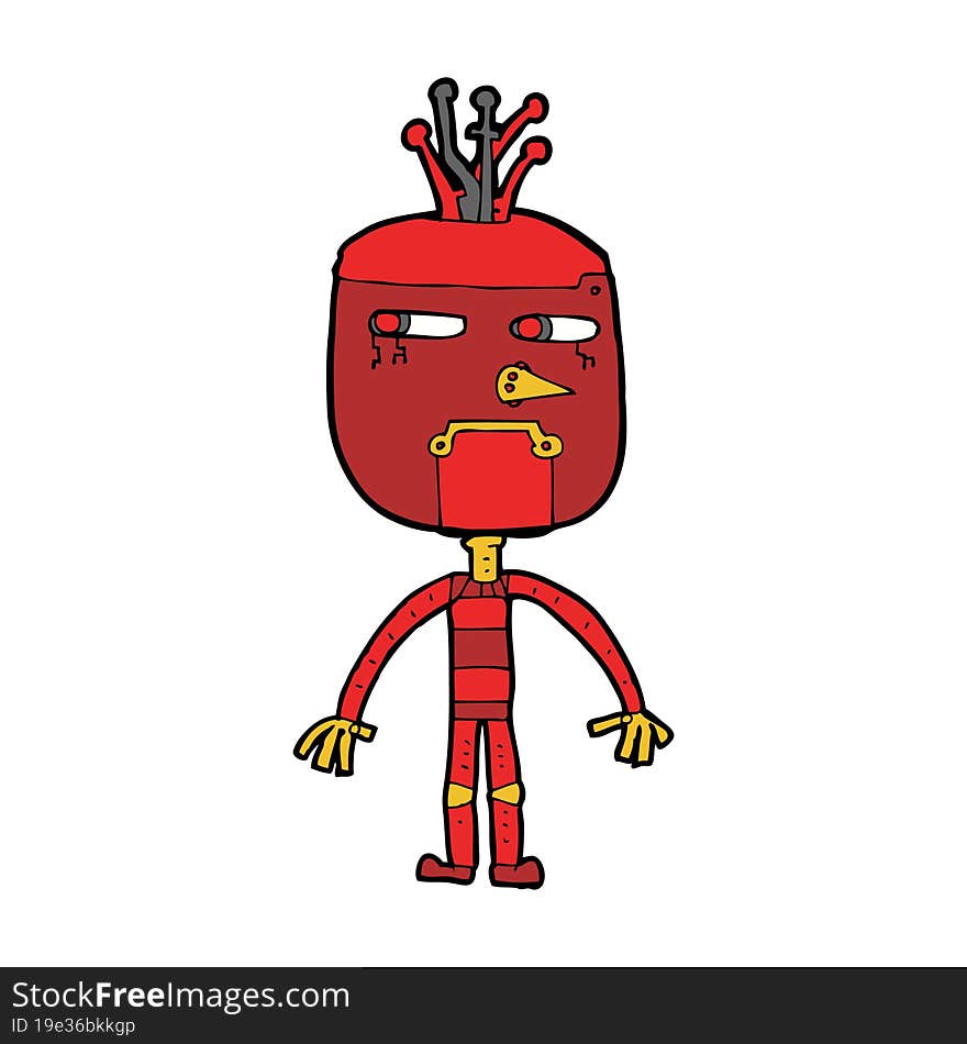 funny cartoon robot