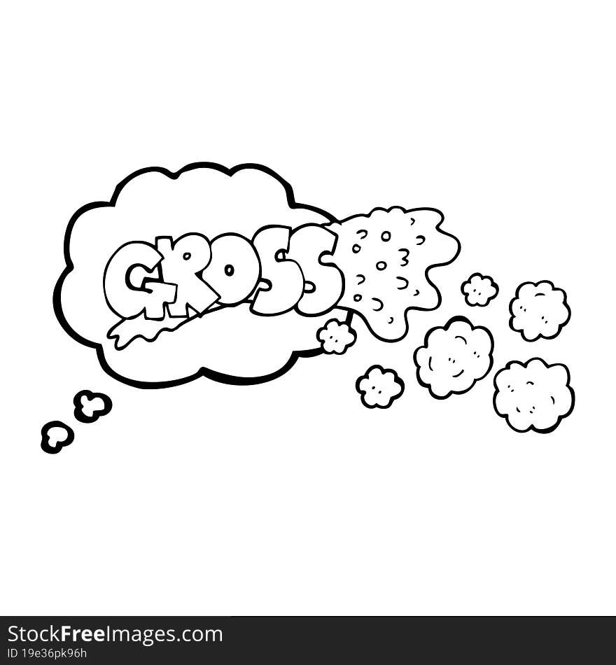 Gross Thought Bubble Cartoon