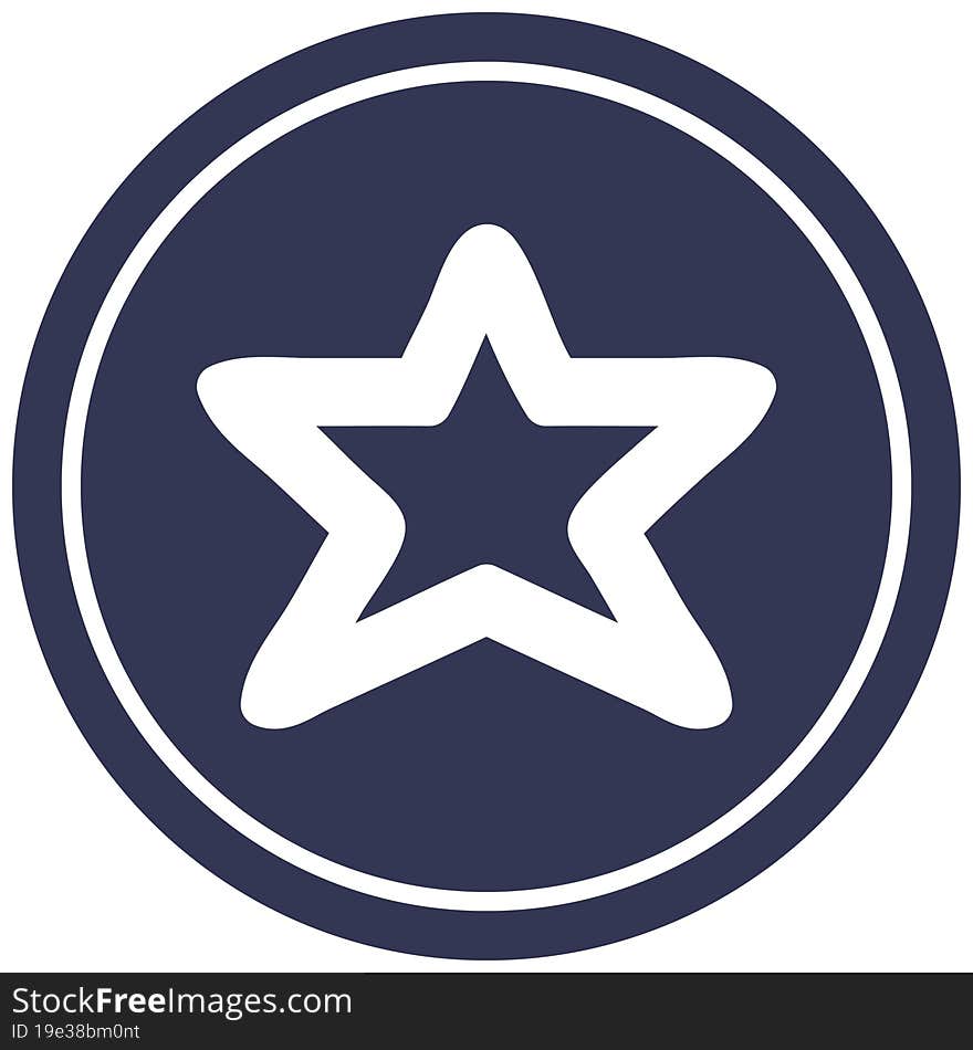 star shape circular icon symbol