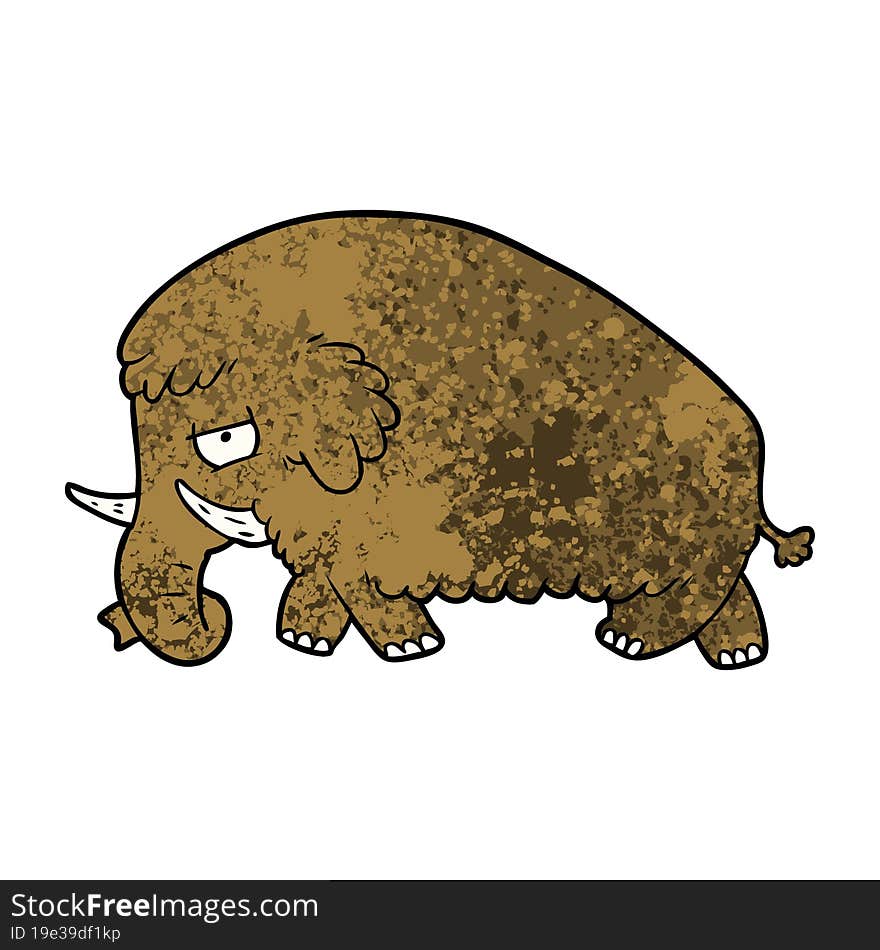 cartoon mammoth. cartoon mammoth