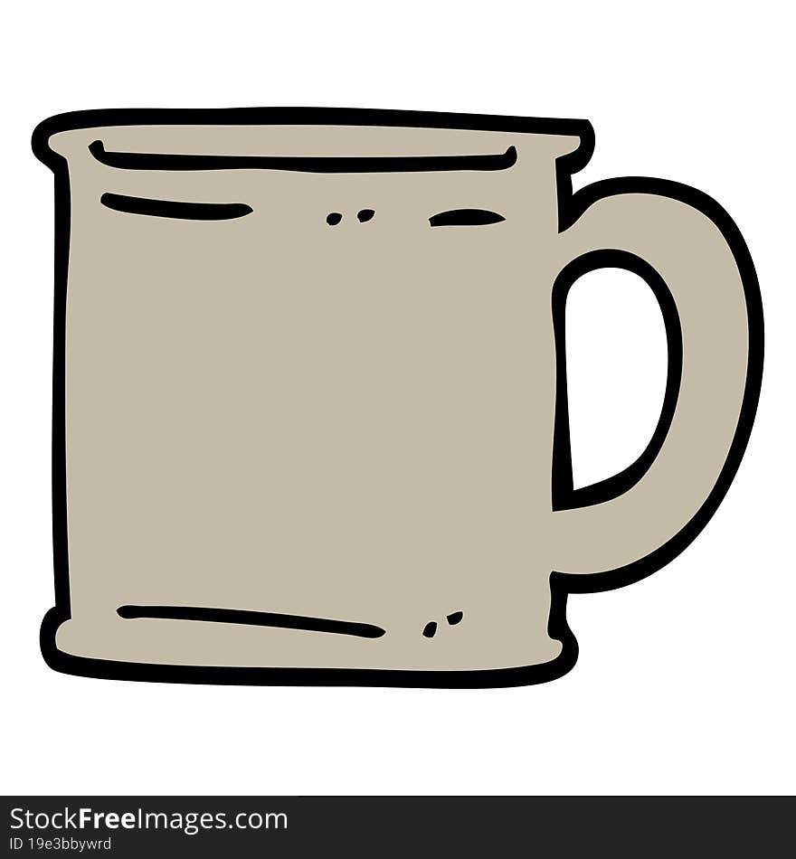 Hand Drawn Doodle Style Cartoon Tankard