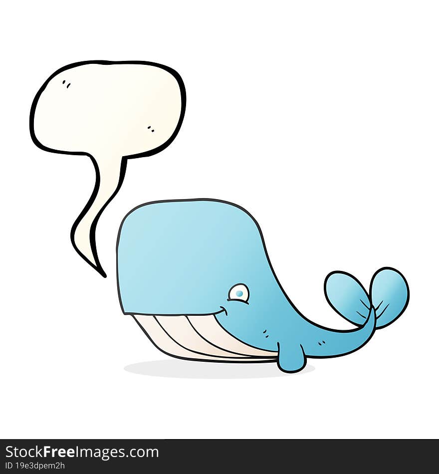 speech bubble cartoon happy whale