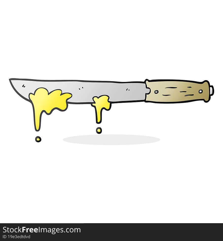 cartoon butter knife