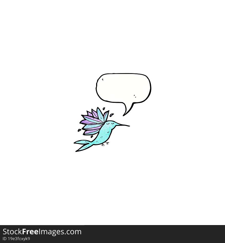 cartoon hummingbird