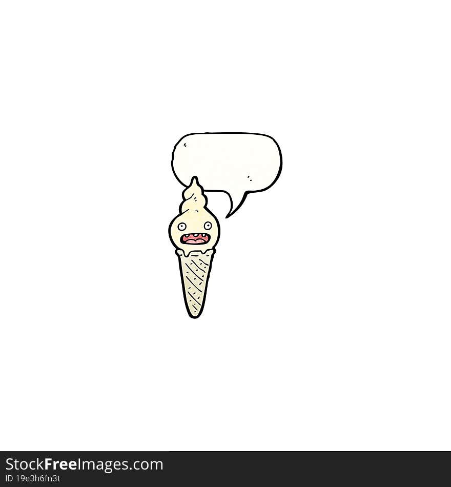 Cartoon Ice Cream Character