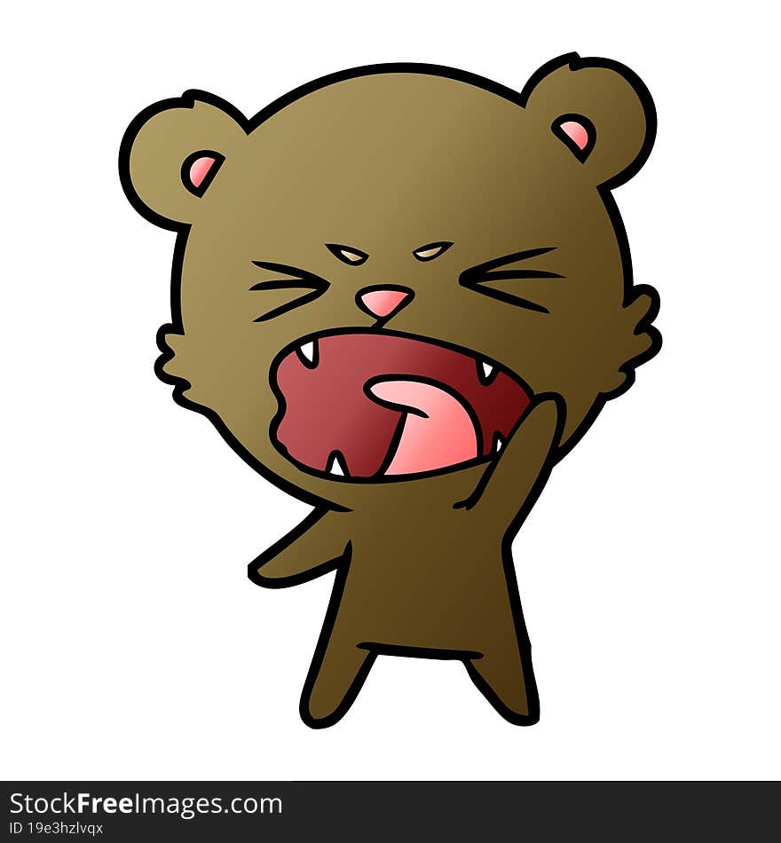 angry cartoon bear. angry cartoon bear