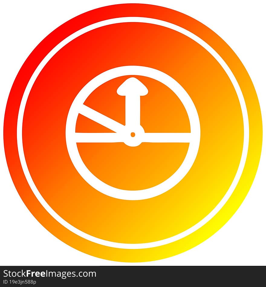 speedometer circular in hot gradient spectrum