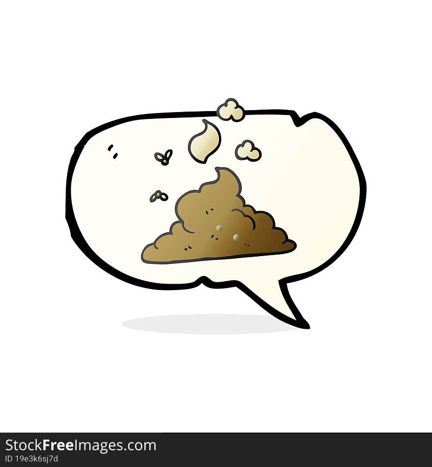 speech bubble cartoon steaming pile of poop