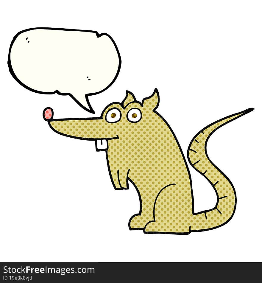 Comic Book Speech Bubble Cartoon Rat