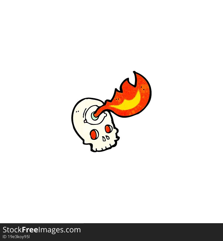 cartoon spooky skull