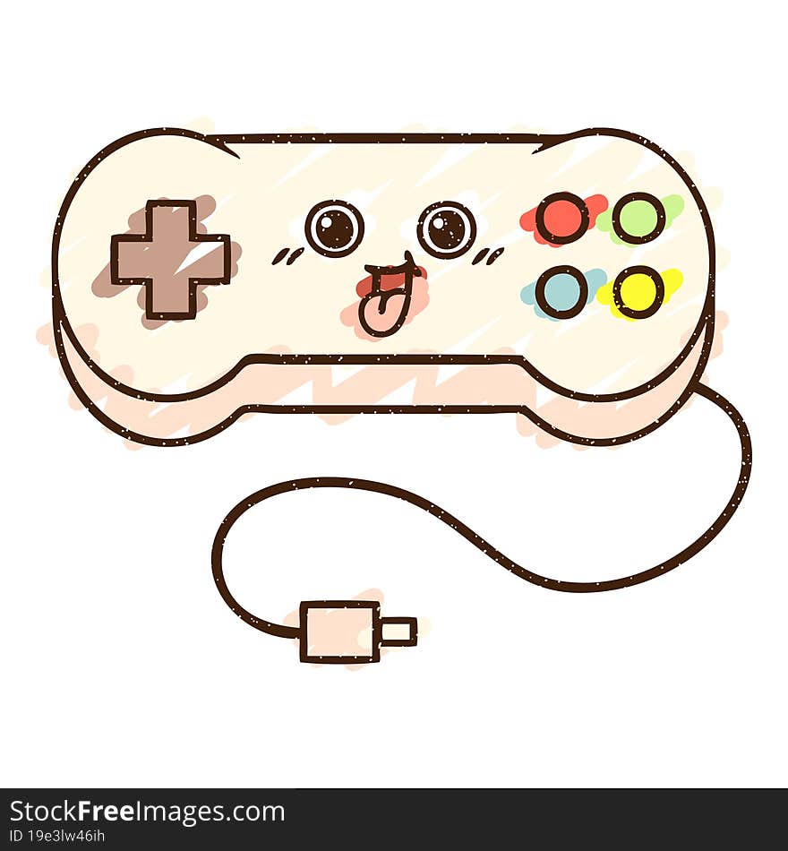 Game Controller Chalk Drawing