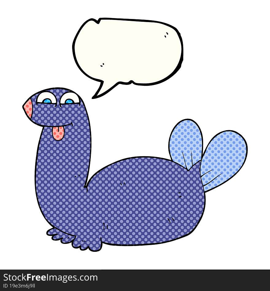 comic book speech bubble cartoon seal