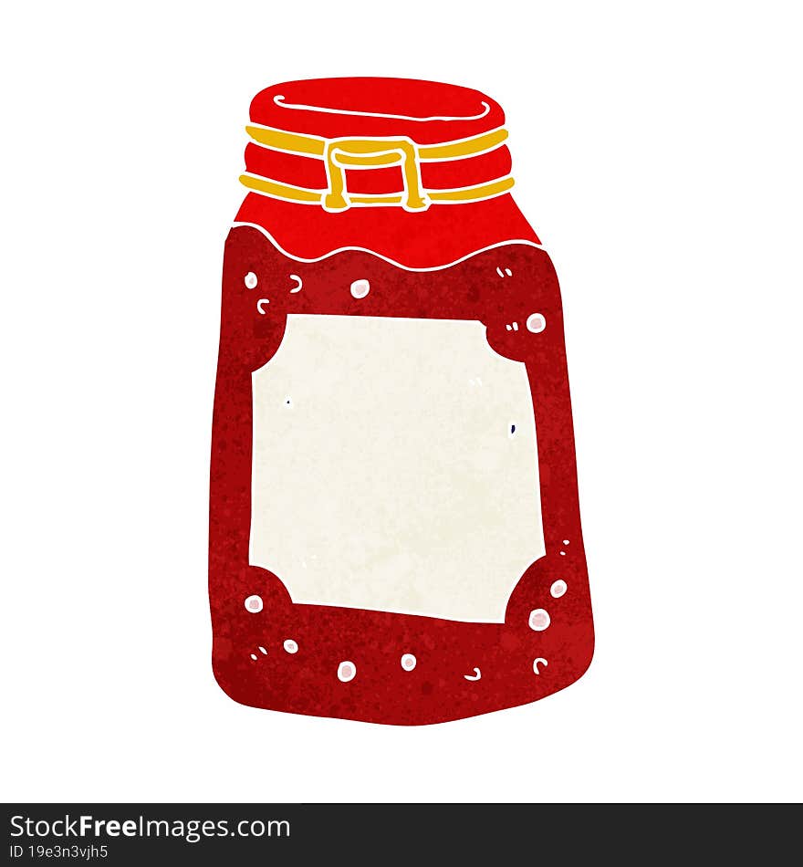 cartoon jar of jam