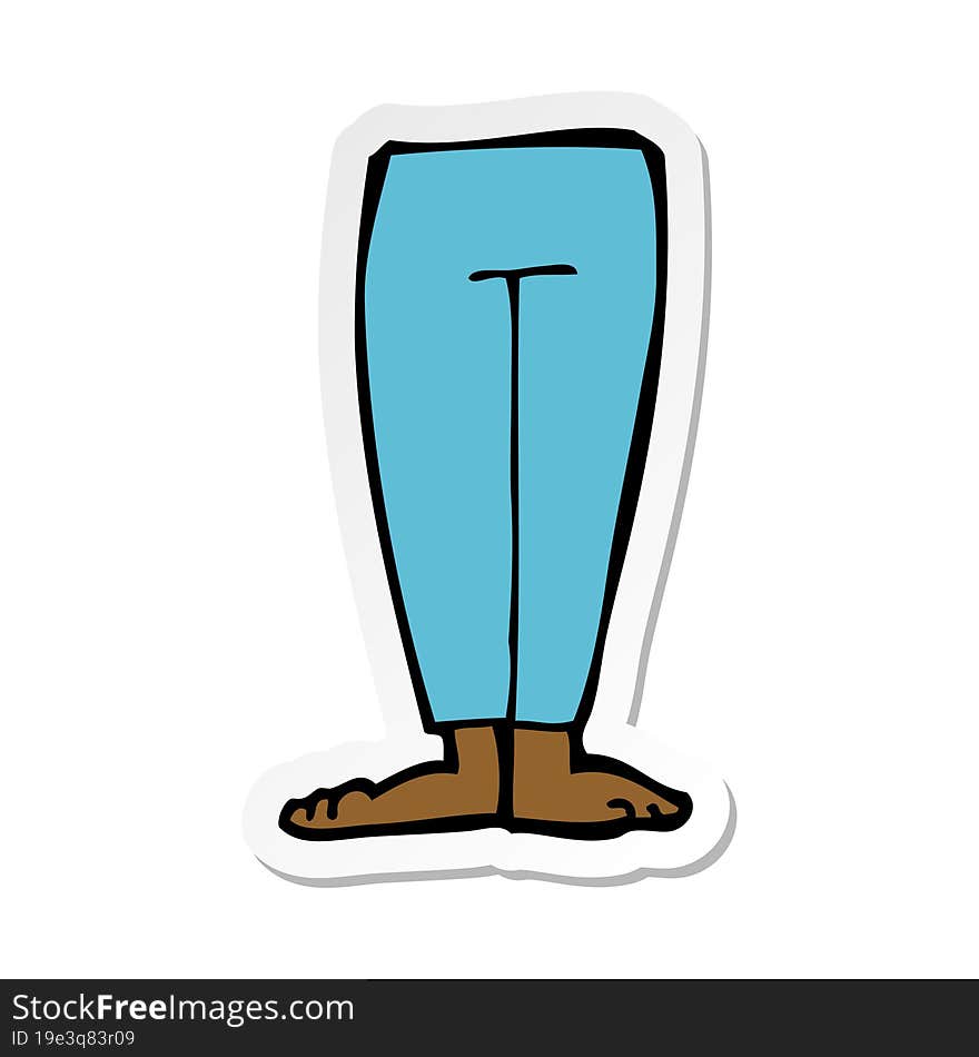 sticker of a cartoon legs