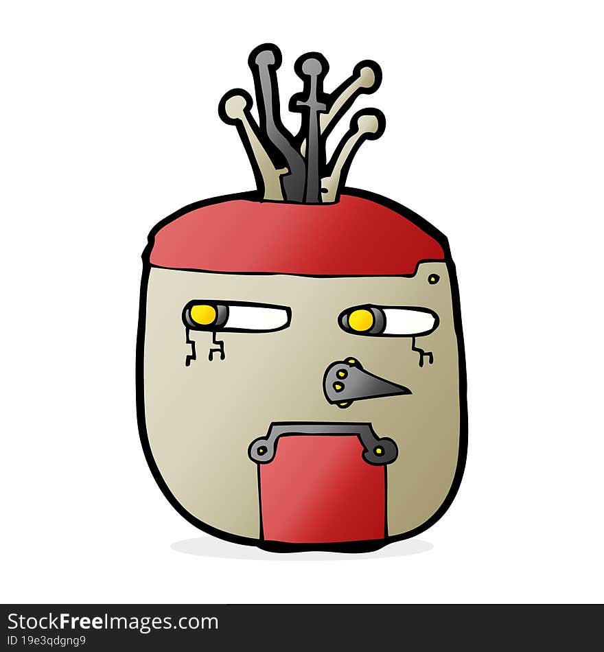 cartoon robot head