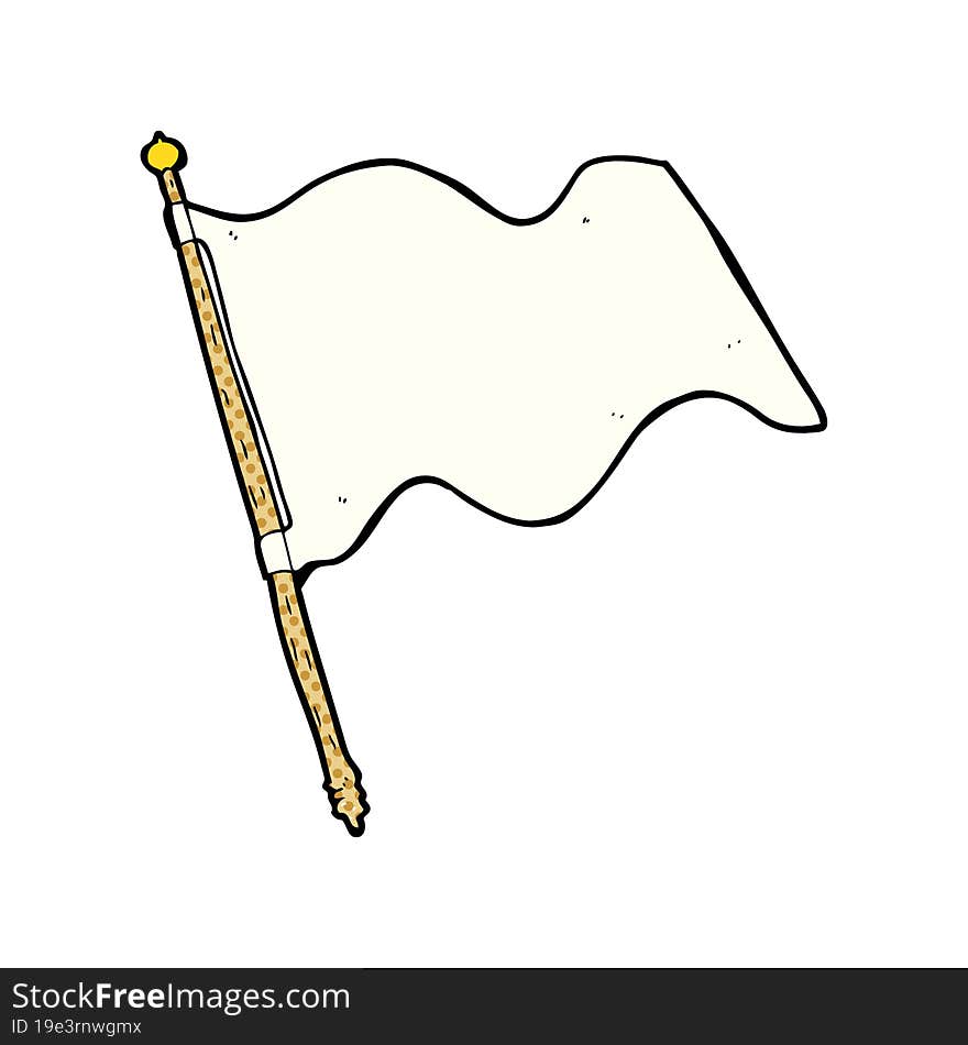 cartoon white flag