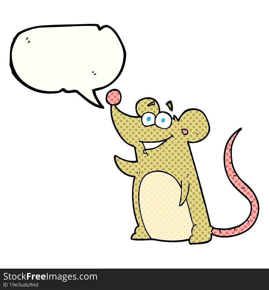 comic book speech bubble cartoon mouse