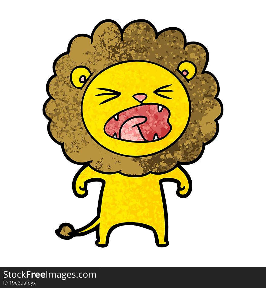 cartoon angry lion. cartoon angry lion