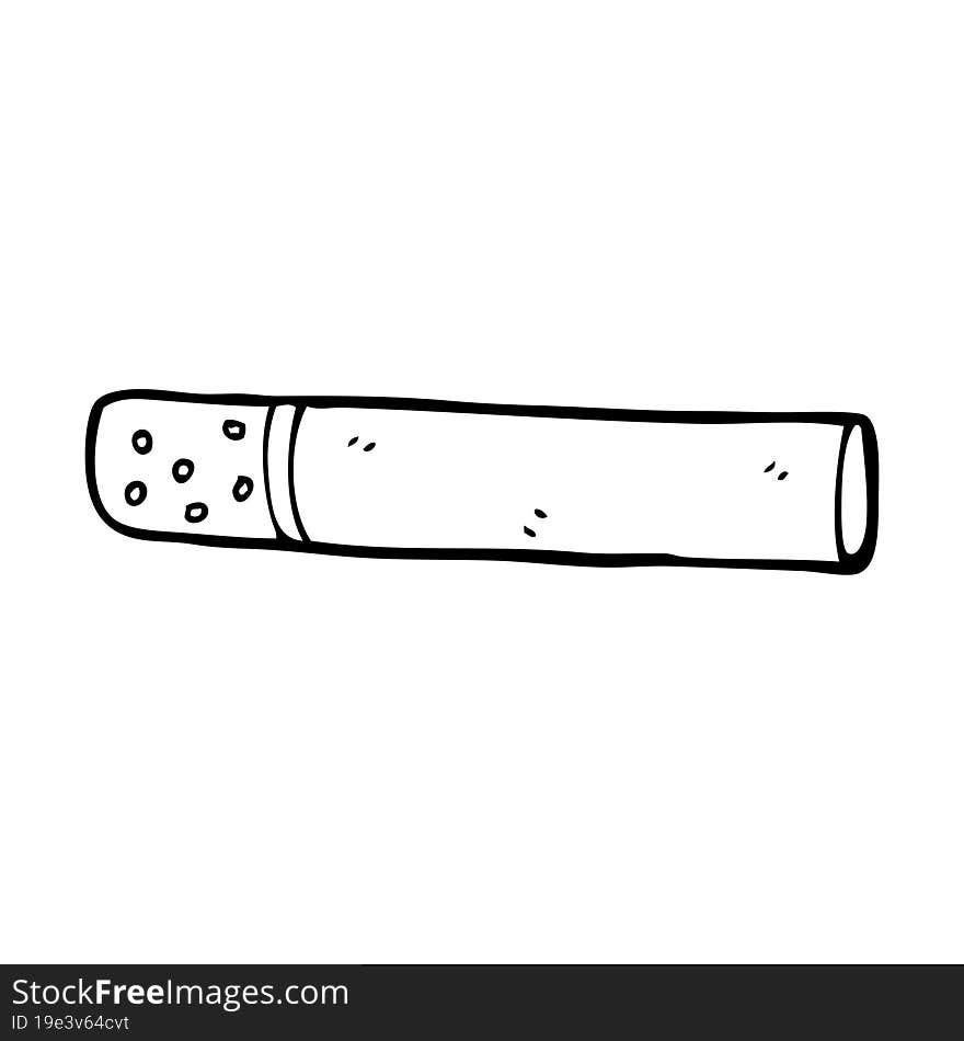 line drawing cartoon cigarette